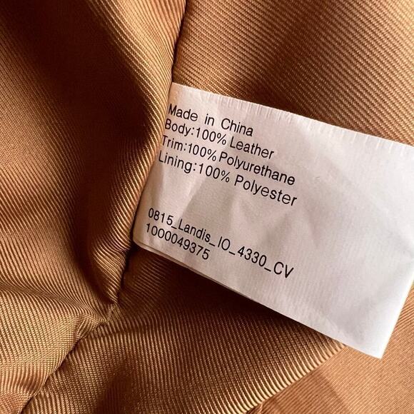 The Sak Landis Tote Handbag Genuine Leather in Caramel Brown - Picture 13 of 14